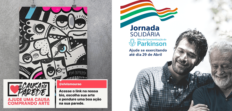 Campanhas adicionais - Causa na Parede e Jornada Solidária Parkinson