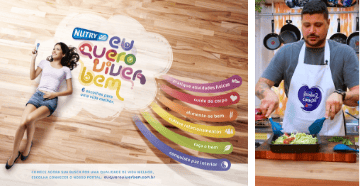 Campanhas de saúde - Nutry com mulher no chão e chef cozinhando